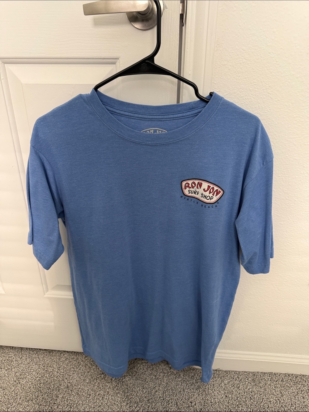 Ron Jon Short Sleeve Tee in Light Blue with Chest Logo